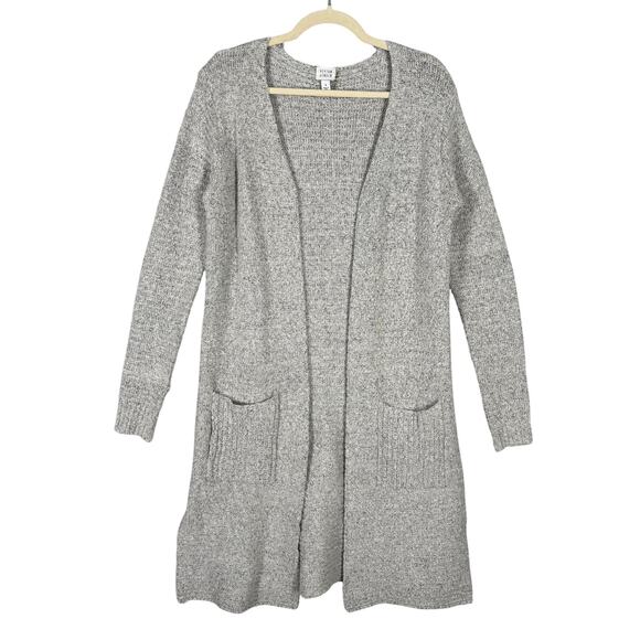 Peyton Jensen Cardigan Sweater Small Gray Duster Chunky Long Lounge Cozy Comfy - Picture 1 of 13